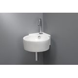 Novara Fontana Keramische Fontein Kraan Gat 44,5x31x13 cm Wit