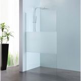 Royal Plaza Parri walk-in 90x200cm zilver profiel en deel matglas met clean coating 17076