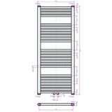 Blinq Altare R handdoekradiator 120 x 50 cm (H X L) wit