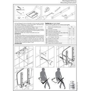 Royal Plaza Zelkova wand douchezitje tip up donker grijs 97471