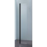 Royal Plaza Parri draaideel voor walk-in 35x200cm mat zwart profiel en helder glas