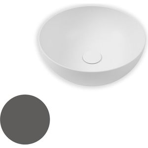 Blinq Couleur opzetwastafel rond 40cm rond - antraciet