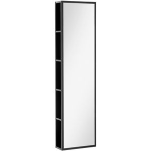 Blinq Stock open kast met spiegel 40x150 cm. black