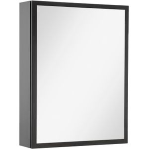 Blinq Stock spiegelkast rechts 45 x 60 cm. black