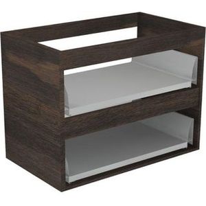 Royal plaza Merlot wastafelonderkast z/fronten 2 la 60x52 eiken tabac