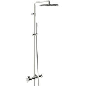 Blinq Cross showerset thermostatisch met kruisgreep chroom