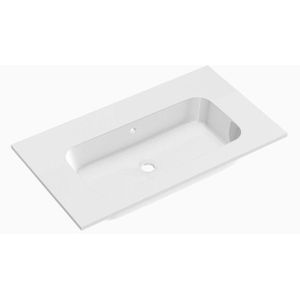 Royal Plaza Intent wastafel 80x45x1.5cm 0 kraangat 1 wasbak wit mat solid surface