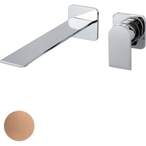 Royal plaza Thetis afdekset wastafelkraan 23cm hendel rechts koper 01