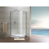 Royal plaza Lila hoekinstap 80x80x190cm helder glas chroom