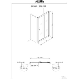 Royal Plaza Lila Schuifdeur 2 Delig 100x190cm Chroom Helder Glas