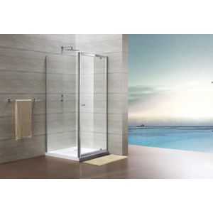 Royal plaza Lila draaideur 100x190cm chroom/ helder glas