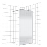 Inloopdouche bws free time 90x200 cm mist glas timeless coating chroom