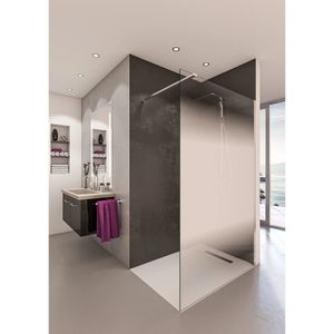 Inloopdouche bws free time 100x200 cm mist glas timeless coating chroom