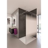 Inloopdouche bws free time 140x200 cm mist glas timeless coating chroom