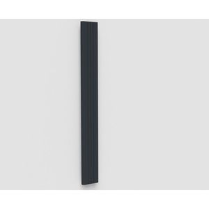 Blinq Livia designradiator 22,5x200cm 790watt mat zwart