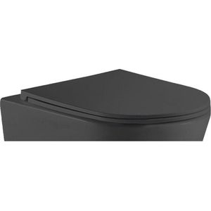 QeramiQ Dely Zitting - softclose - quickrelease - mat zwart A13 UFseat matt black