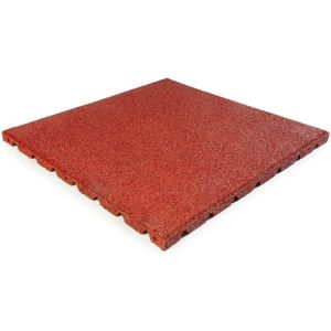 Aslon rubberen tegel rood 50 x 50 x cm | Rubber vloertegels & speeltegels voor buiten | Intratuin