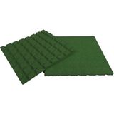 Rubbertegel groen 50 x 50 x cm | Rubber vloertegels & speeltegels voor buiten | Intratuin