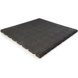 Aslon rubberen tegel grijs 50 x 50 x cm | Rubber vloertegels & speeltegels voor buiten | Intratuin
