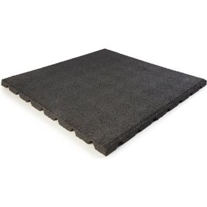Aslon rubberen tegel grijs 50 x 50 x cm | Rubber vloertegels & speeltegels voor buiten | Intratuin