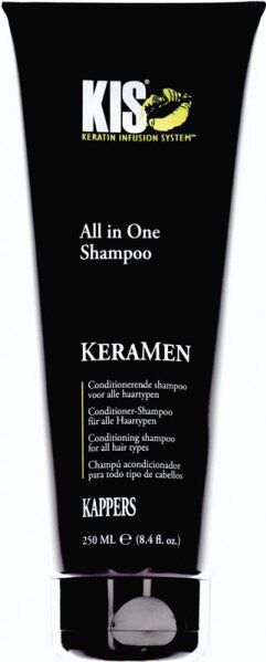 Kis KeraMen All in One Shampoo 250 ml - Normale shampoo vrouwen - Voor Alle haartypes