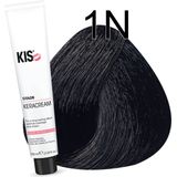KIS - KeraCream Color - Permanente Haarkleurcrème - 1N - 100 ml - Hoge Dekking - Intensieve Haarkleur