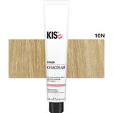 KIS - KeraCream Color - Permanente Haarkleurcrème - 100 ml - 10N - Hoge Dekking - Intensieve Haarverf