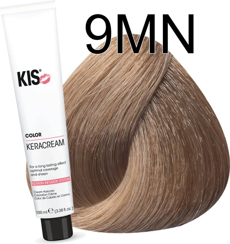 KIS - KeraCream Color - Haarverf - 9MN Zeer Licht Mat Blond - Intensieve Kleurcrème