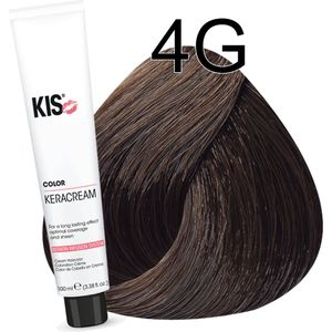 KIS - KeraCream Color - Haarverf - 4G Middel Goudbruin - 100ml