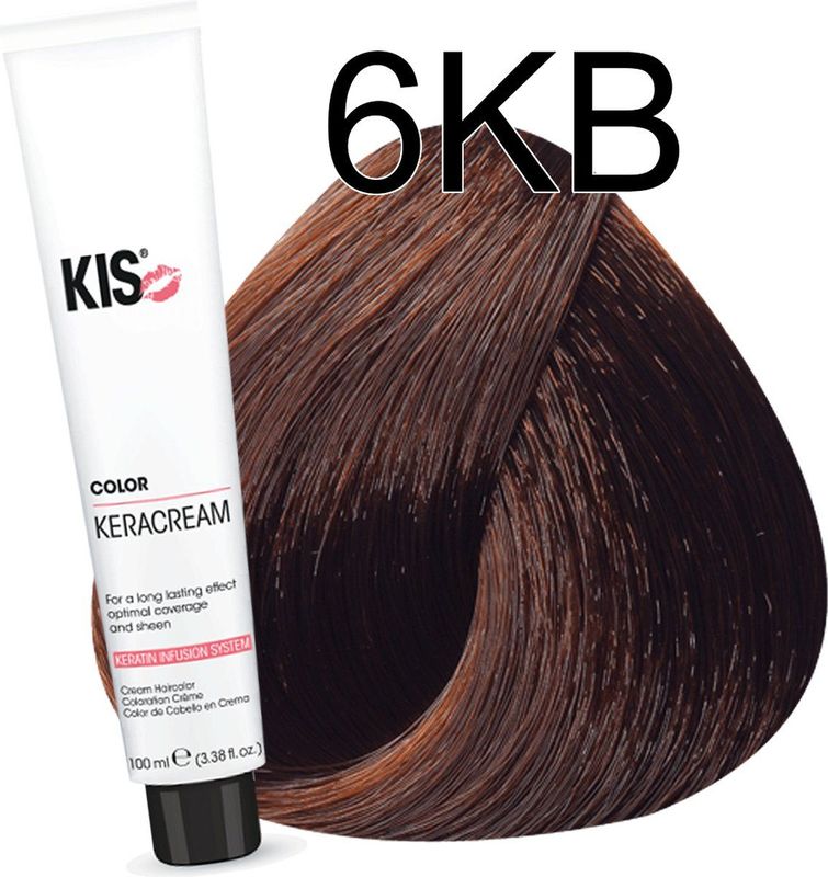 KIS - KeraCream Color - Haarverf - Donker Koperblond - Intensieve Kleurcrème