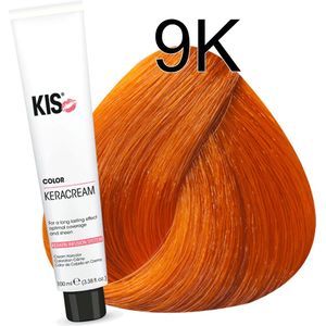 KIS - KeraCream Color - Haarverf - 9K Extra Licht Koper - Permanente Kleurcrème