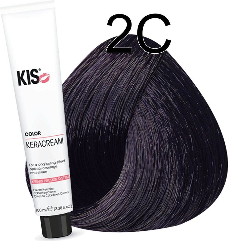 KIS - KeraCream Color - Haarverf - Donker Cassis - Permanente Kleurcrème