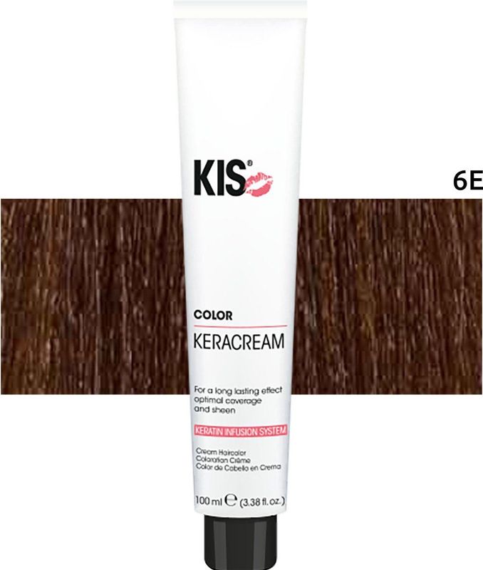 KIS - KeraCream Color - Haarverf - 6E Donkerblond Espresso - Permanente Kleurcrème