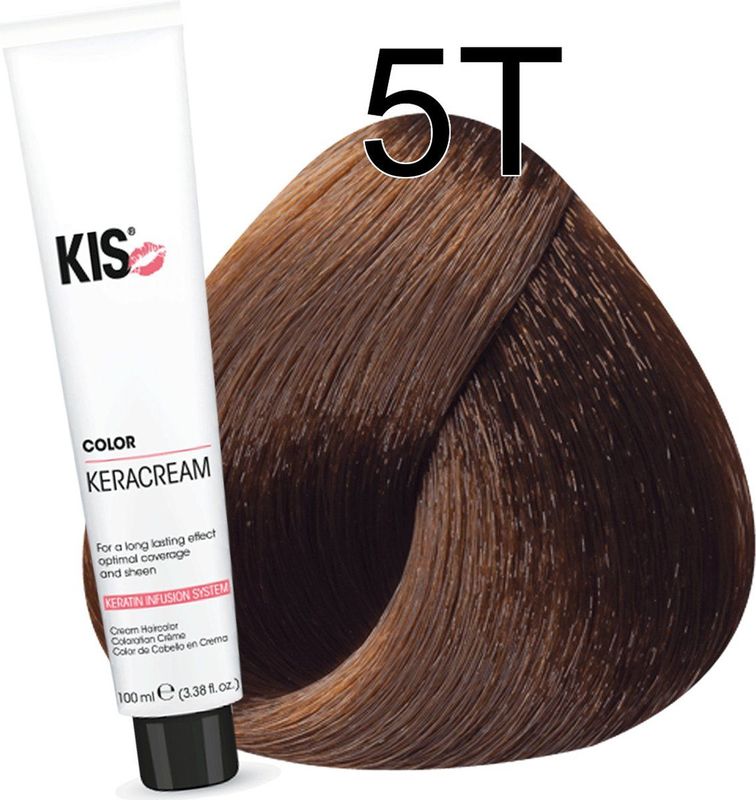 KIS - KeraCream Color - Haarverf - 5T Donker Tabak - Professioneel Kleursysteem