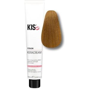 KIS KeraCream Color - permanente haarkleurcrème - 100 ml - 7T - hoge dekking - intensieve haarkleur - keratine infusie - diervriendelijk en duurzaam