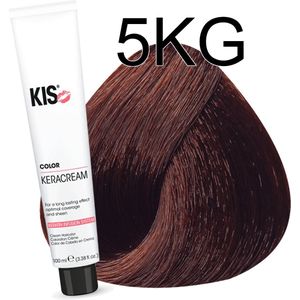 KIS - KeraCream Color - Haarverf - Donker Koper Goudbruin - 5KG