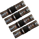 Fento - E280402 Clip Elastieken - Zwart-Oranje - Stevig Klittenband