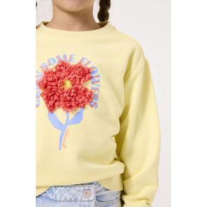 GARCIA Meisjes Print Sweater Geel Lange mouw