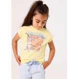 GARCIA - T-shirt - Geel - Katoen - Korte Mouwen - Ronde Hals