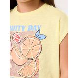 GARCIA - T-shirt - Geel - Katoen - Korte Mouwen - Ronde Hals