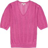 GARCIA - Ajour Trui - Paars - 85% Viscose, 15% Polyamide