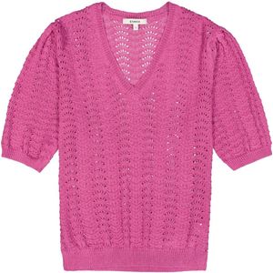 GARCIA Dames Trui - Paars - Ajour - V-hals - Regular Fit - 85% Viscose