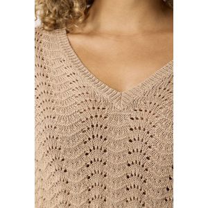 GARCIA - Ajour Trui - Bruin - 85% Viscose, 15% Polyamide