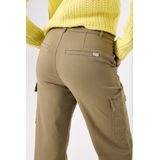 GARCIA - B50111 - Broek - Groen - Twill, Straight Fit, Medium Waist, Knoop- en Ritssluiting