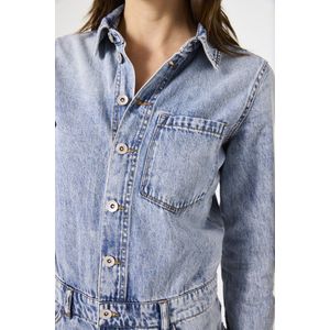 GARCIA - Jumpsuit - Blauw - Katoen - Denimlook