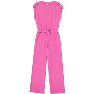 GARCIA Dames Effen Jumpsuit Paars Korte mouw