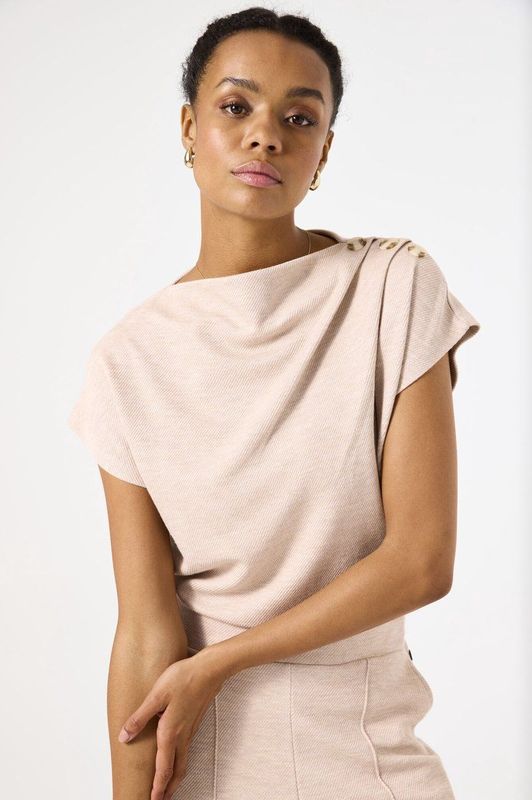 GARCIA - Dames Sweater - Bruin - Viscose/Polyester/Elastaan