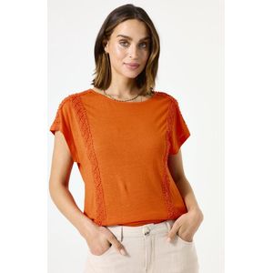 Garcia - Ladies Tops & T-shirts - Oranje - Viscose en Linnenmix