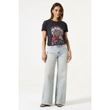 GARCIA - Chest Print T-shirt - Gray - Korte Mouw - Recycled Materiaal