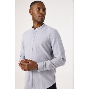 GARCIA - Overhemd - Blauw - Dobby Geweven - Katoen